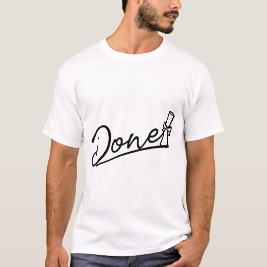 卒業おめでとうミニマルデザイン Tシャツ (正面)