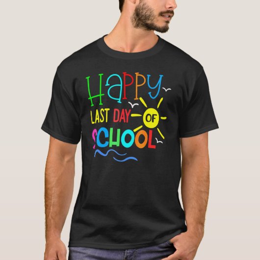 卒業おめでとう先生学生最後の学園日 Tシャツ (正面)