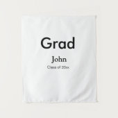 卒業おめでとう名前追加年月日テキスト タペストリー (正面)