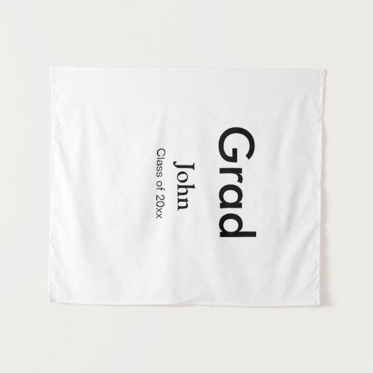 卒業おめでとう名前追加年月日テキスト タペストリー (正面(横))