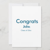 卒業おめでとう名前追加年月日テキスト 招待状 (裏面)