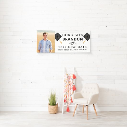 卒業おめでとう大学院写真 横断幕 (インサイチュ)