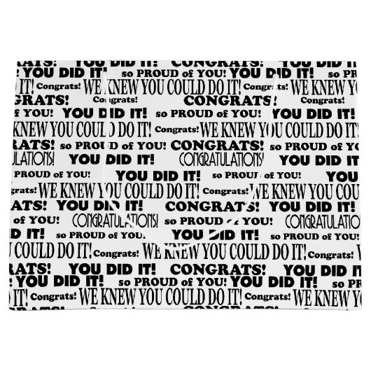 卒業おめでとう学校 ラージペーパーバッグ (正面)