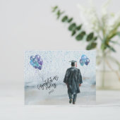 卒業おめでとう息子さん ポストカード (スタンド正面)