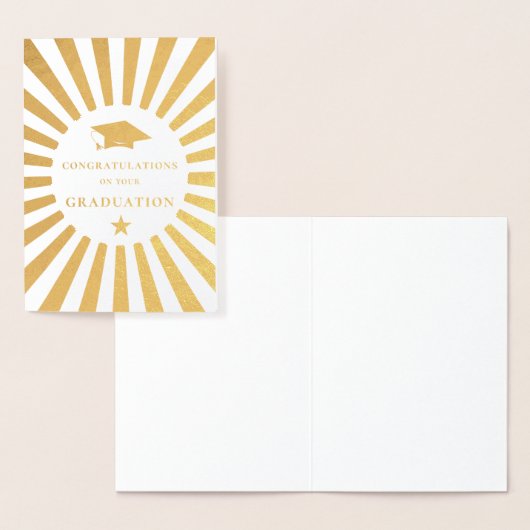 卒業おめでとう日が差すこと 箔カード (ディスプレー)