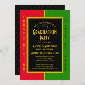 卒業おめでとう民族卒業 招待状 (正面/裏面)