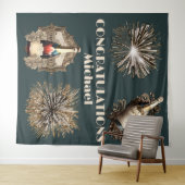 卒業おめでとう祝賀会 バブリー ファン タペストリー (インサイチュ(横))