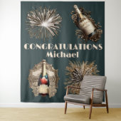 卒業おめでとう祝賀会 楽しい タペストリー (インサイチュ)