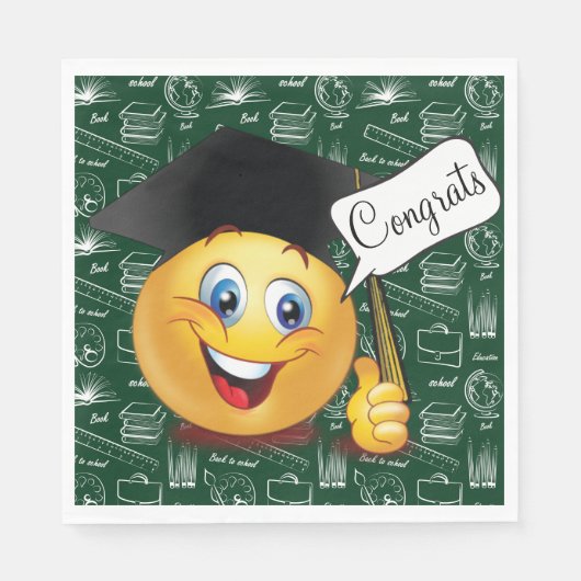 卒業おめでとう紙ナプキン スタンダードランチョンナプキン (正面)