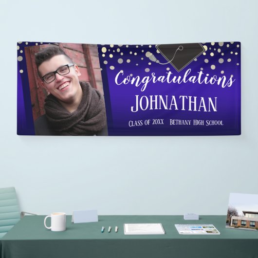 卒業おめでとう紫  横断幕 (トレードショー)