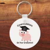 卒業おめでとう豚 キーホルダー (正面)