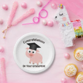 卒業おめでとう豚 ペーパープレート (パーティー)