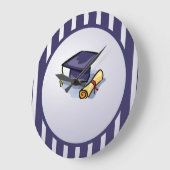卒業おめでとう過去 ラージ壁時計 (傾斜)