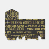 卒業おめでとう金ゴールドとブラック フェイバーボックス (折り畳みなし)