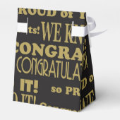 卒業おめでとう金ゴールドとブラック フェイバーボックス (裏面サイド)