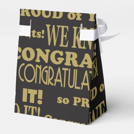 卒業おめでとう金ゴールドとブラック フェイバーボックス (裏面サイド)