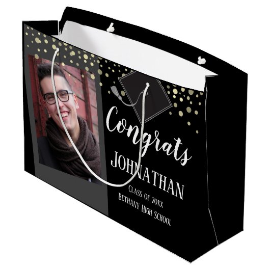 卒業おめでとう1枚 ラージペーパーバッグ (裏面アングル)