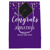 卒業おめでとう2020紫 ミディアムペーパーバッグ (裏面)