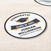 卒業おめでとう20XXカスタム級 ラウンドペーパーコースター (アングル)