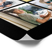 卒業おめでとう23 Photo Collage モダン Black ポスター (角)