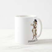 卒業おめでとう かわいい犬のオリジナルグッズ コーヒーマグカップ (正面右)