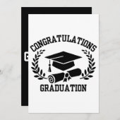 卒業おめでとう!ご卒業記念祝賀会へのご招待です。 招待状 (正面/裏面)