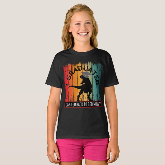 卒業おめでとう！もう寝ていい？Tシャツ Tシャツ (正面フル)