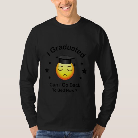卒業おめでとう もう寝てもいいよね ねむい学生 Tシャツ (正面)
