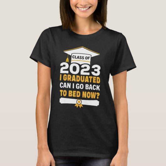 卒業おめでとう もう寝てもいいよね 卒業ブー Tシャツ (正面)