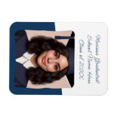 卒業おめでとう カスタム写真 タイポグラフィー マグネット (横)