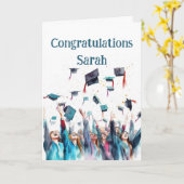 卒業おめでとう カード (黄色い花)