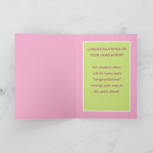 卒業おめでとう カード (内部)