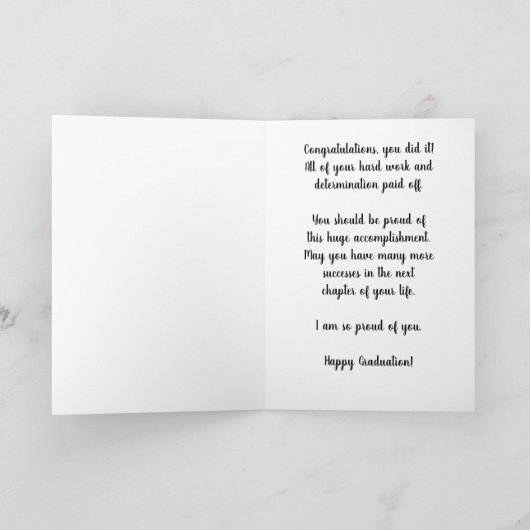 卒業おめでとう カード (内部)
