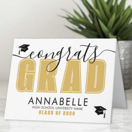 卒業おめでとう グラデュエーションイエロー ゴールド カード