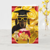 卒業おめでとう グリーティング カード (黄色い花)