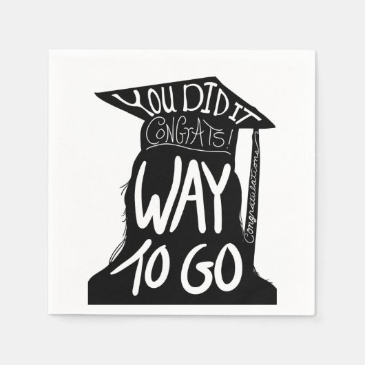 卒業おめでとう スタンダードカクテルナプキン (正面)