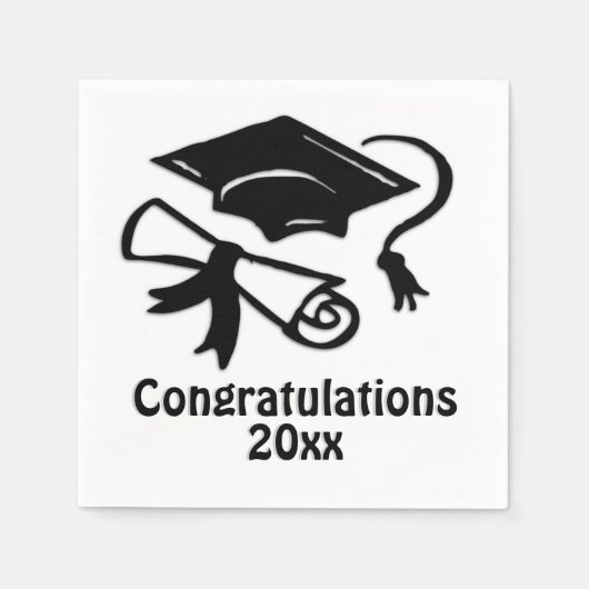 卒業おめでとう スタンダードカクテルナプキン (正面)