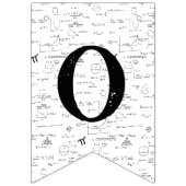 卒業おめでとう ホワイト数学の公式 バンティングフラッグ (第2の旗)