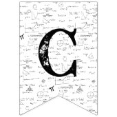 卒業おめでとう ホワイト数学の公式 バンティングフラッグ (第1の旗)