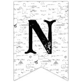 卒業おめでとう ホワイト数学の公式 バンティングフラッグ (第3の旗)