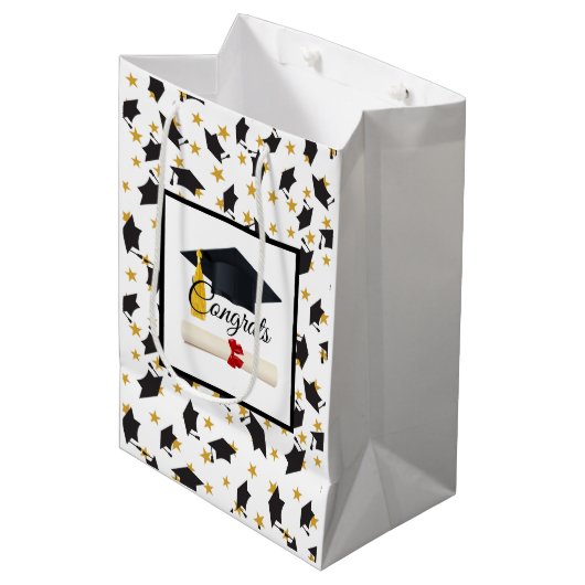 卒業おめでとう ミディアムペーパーバッグ (正面アングル)