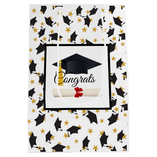 卒業おめでとう ミディアムペーパーバッグ (裏面)