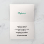 卒業おめでとう。モダンフローラカスタムカード カード (内部)