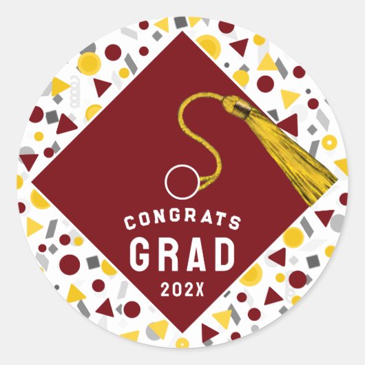 卒業おめでとう ラウンドシール (正面)