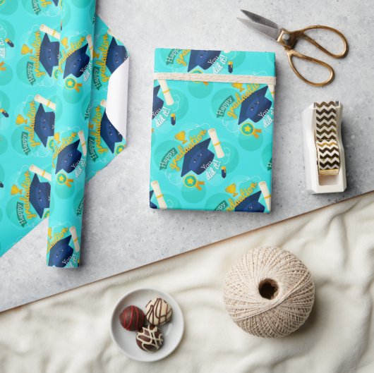 卒業おめでとう ラッピングペーパー (クラフト)