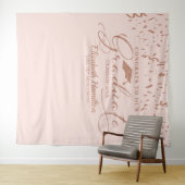 卒業おめでとう ローズゴールド ピンク 背景 タペストリー (インサイチュ(横))