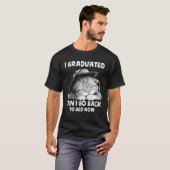 卒業おめでとう 今から寝てもいいよね 卒業式 ネコ Tシャツ (正面フル)