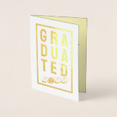 卒業おめでとう。卒業カード 箔カード (正面)