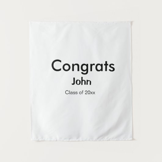 卒業おめでとう 名前を追加 年 月 日 テキスト タペストリー (正面)