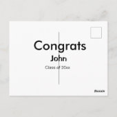 卒業おめでとう 名前を追加 年 月 日 テキスト ポストカード (裏面)